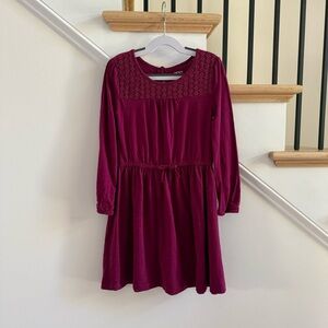 Carter’s Long Sleeve Burgundy Jersey Knit Dress, Size 7